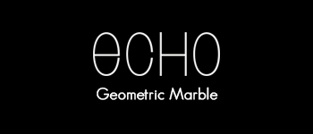 Echo, bespoke geometric marble logo